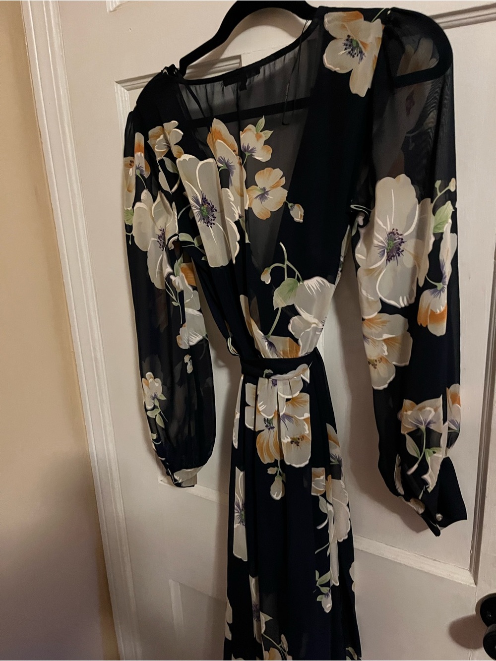 Love Culture Black Long Sleeve Floral Maxi Dress